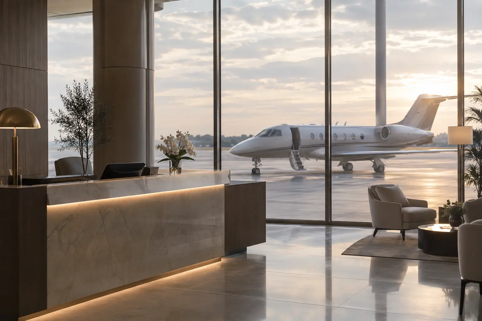 Private terminal front desk