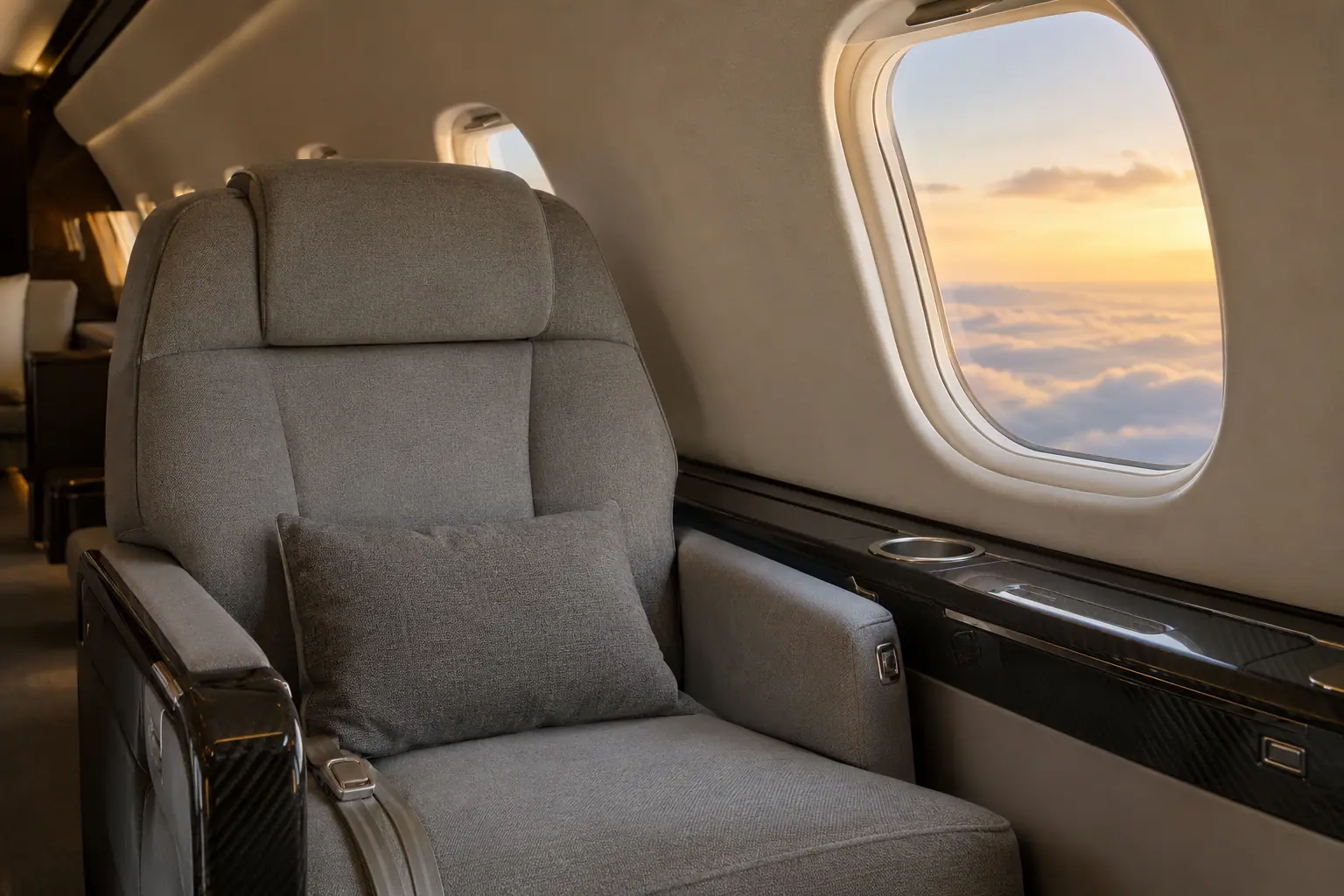 Heavy jet cabin interior