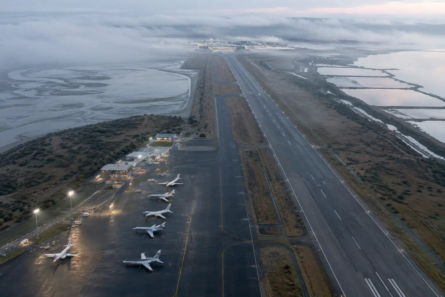 Private jets at Oakland San Francisco Bay Airport
