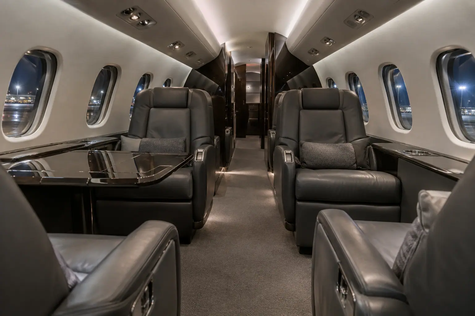 Private jet cabin